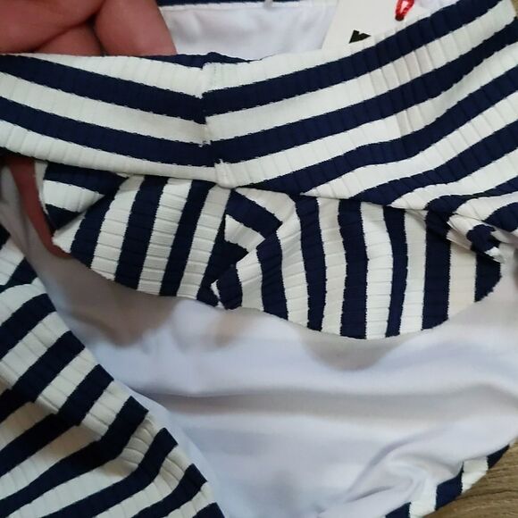 Bongo stripe ruffle swim bottom S NWT - Picture 7 of 8